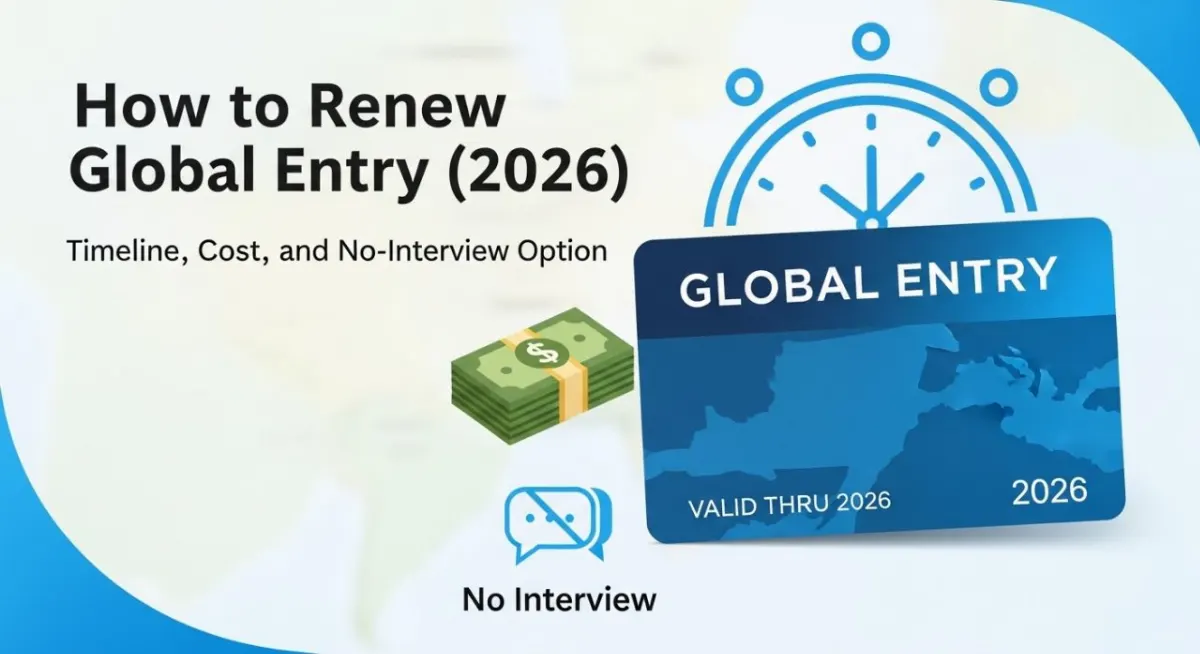 Global Entry Renewal in 2026: Fee, Timeline, and Whether You Need an Interview